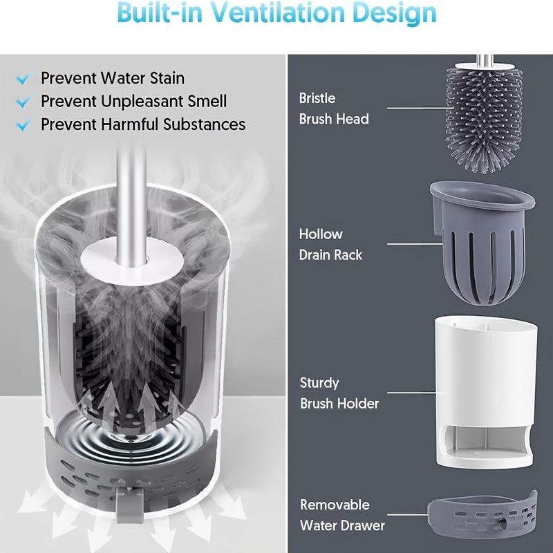 Toilet Brush Set Diatomaceous Mud Soft Bristle