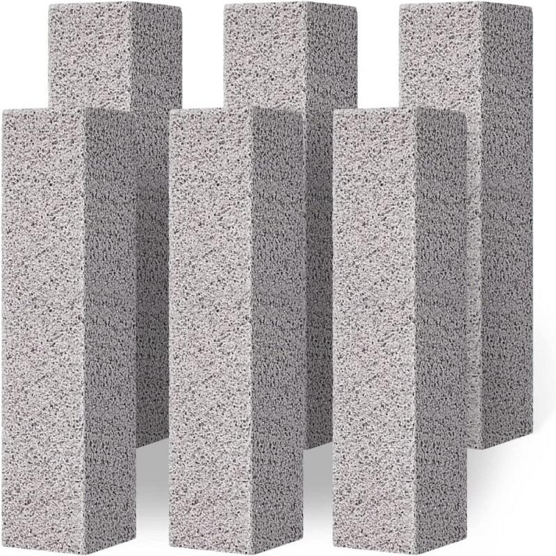 Pumice Toilet Cleaning Brush 6pcs Removes Hard Water Ring, Calcium Scale, Rust