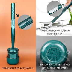 Rubber Toilet Brush & Holder Set for Bathroom Cleaning