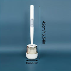 Rubber Toilet Brush & Holder Set for Bathroom Cleaning