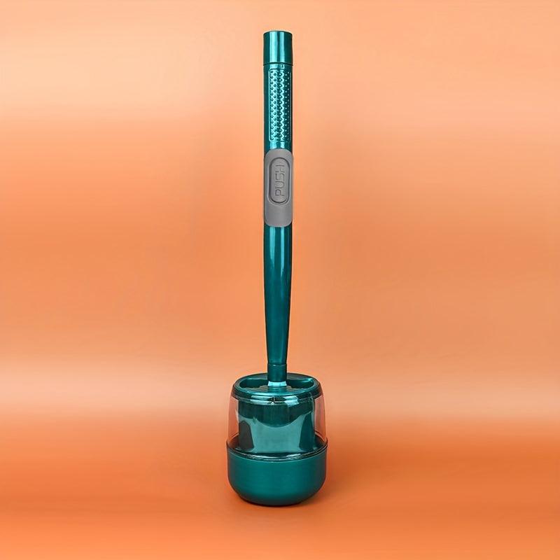 Rubber Toilet Brush & Holder Set for Bathroom Cleaning