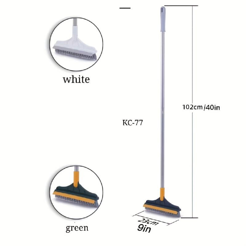 Long Handle Floor Scrub Brush, Removable Cleaning Brush for Kitchen & Bathroom