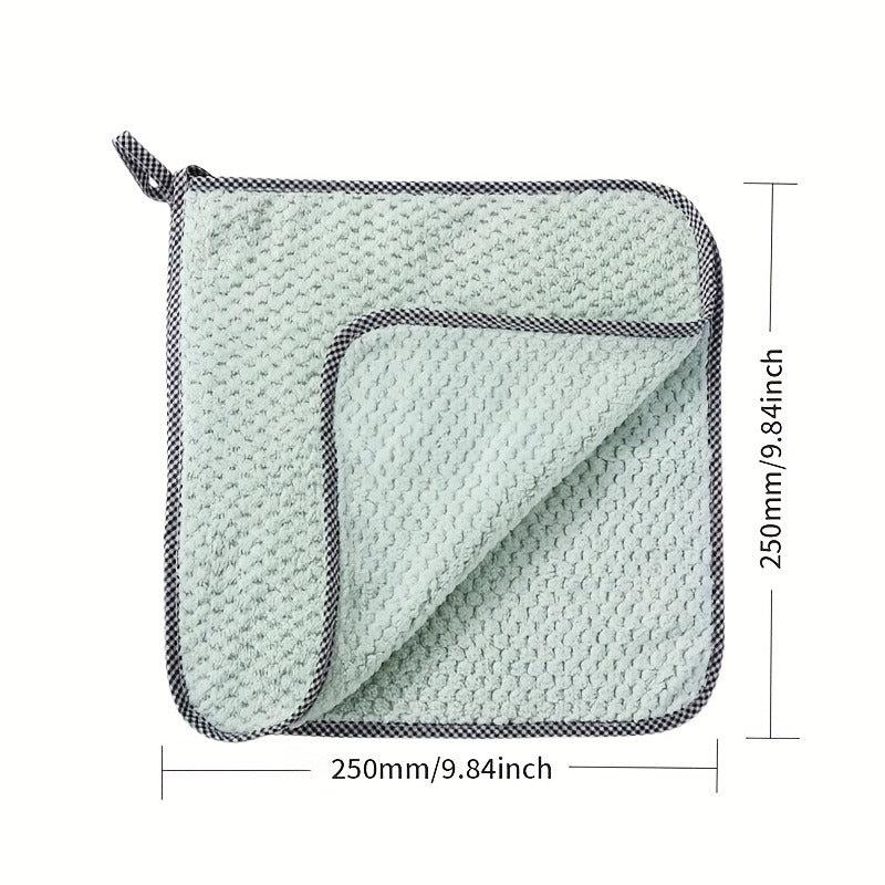 10pcs Coral Velvet Cleaning Cloth Dish Towel Multifunctional Household Rag