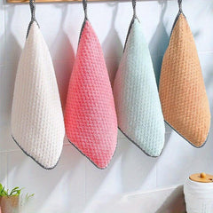 10pcs Coral Velvet Cleaning Cloth Dish Towel Multifunctional Household Rag