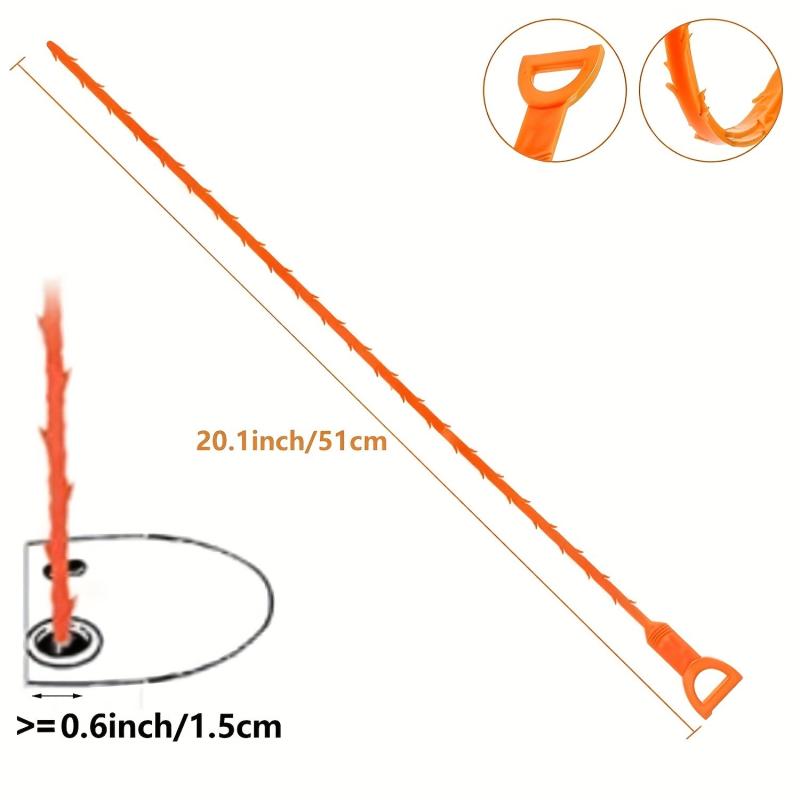 5pcs Sewer Dredging Hook Drain Clog Remover Plastic Hair Catcher