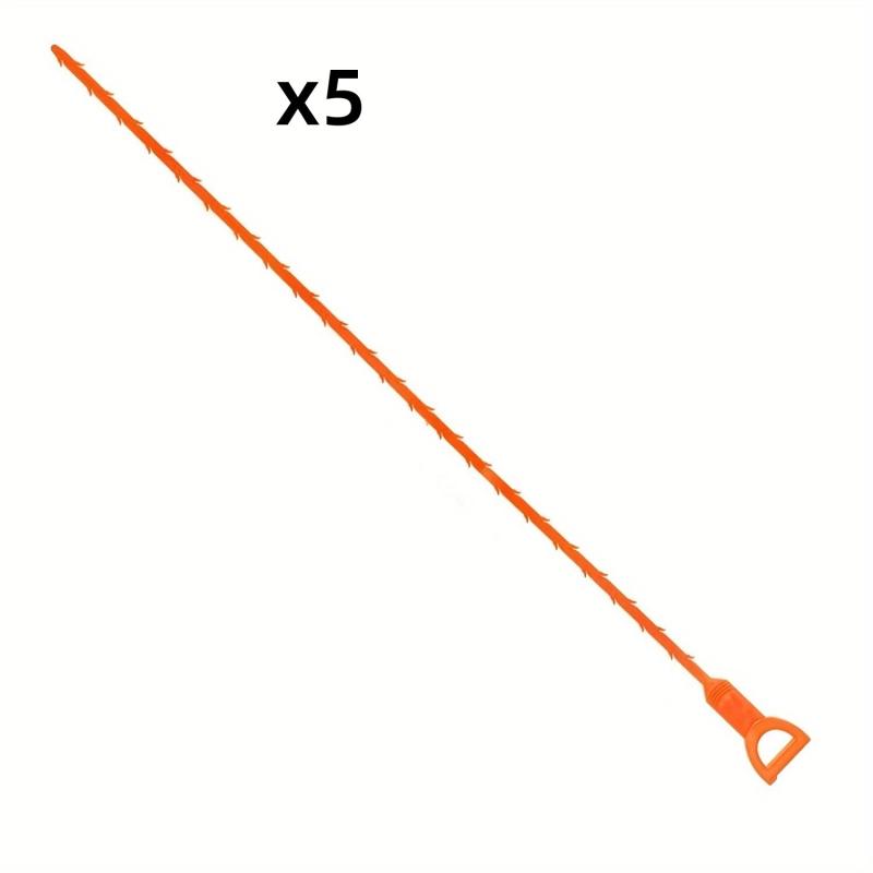 5pcs Sewer Dredging Hook Drain Clog Remover Plastic Hair Catcher