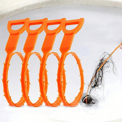 5pcs Sewer Dredging Hook Drain Clog Remover Plastic Hair Catcher