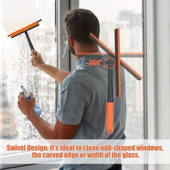Glass Wiper Window Floor Cleaning Scraper Brush Squeegee
