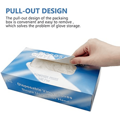 100pcs Disposable Vinyl Gloves Clear Vinyl Gloves Universal Size