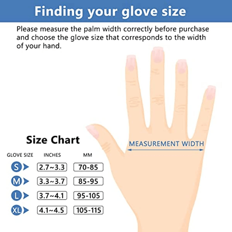 100pcs Disposable Vinyl Gloves Clear Vinyl Gloves Universal Size