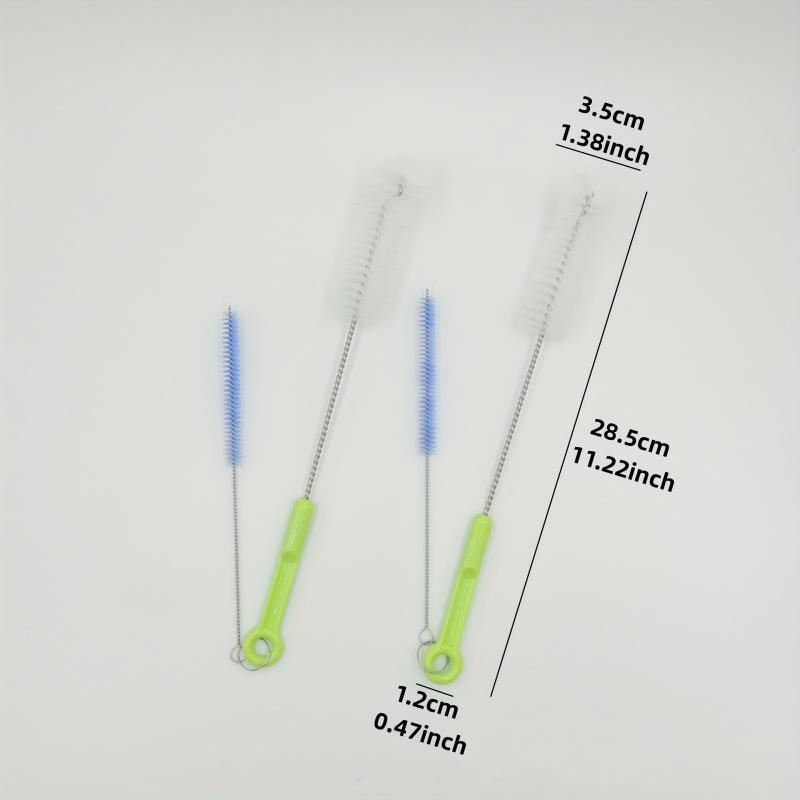 2pcs Bottle Straw Brush 360 Cleaner Set Kitchen Accessories