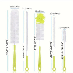 5pcs Bottle Cleaning Brush Set Long Handle Cleaner for Narrow Neck Beer Bottles