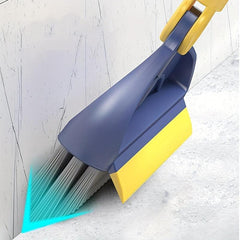 2 in 1 Long Handle Broom & Cleaner Removable Wiper for Floor Tile Corner Gaps