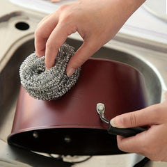 6pcs Stainless Steel Wire Ball Scrubber