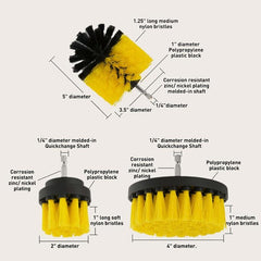 5pcs Drill Brush Set for Tile Floors and Bathroom Cleaning