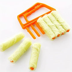 Blinds Cleaning Brush Handheld Dust Remover with 7 Microfiber Sleeves