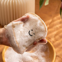 Natural Wood Pulp Kitchen Sponges Eye Shape Non Scratch Dish Sponge