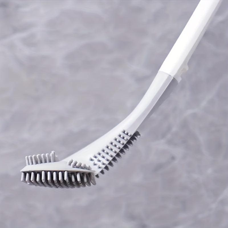 Silicone Golf Toilet Brush Set Wall Mounted Flexible Long Handle No Dead Corner