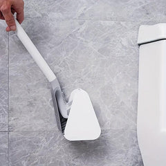 Silicone Golf Toilet Brush Set Wall Mounted Flexible Long Handle No Dead Corner