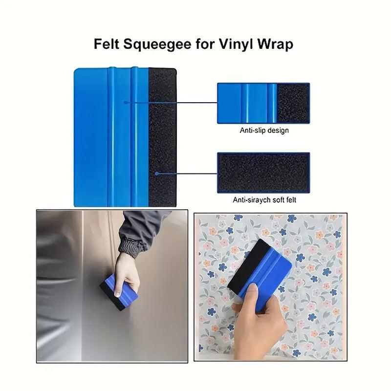 2pcs Vinyl Squeegee With Feather Sticker Tool For Car Wrap Sign DIY
