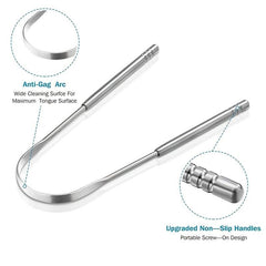 Stainless Steel Tongue Scraper Professional Oral Care Bad Breath Tool