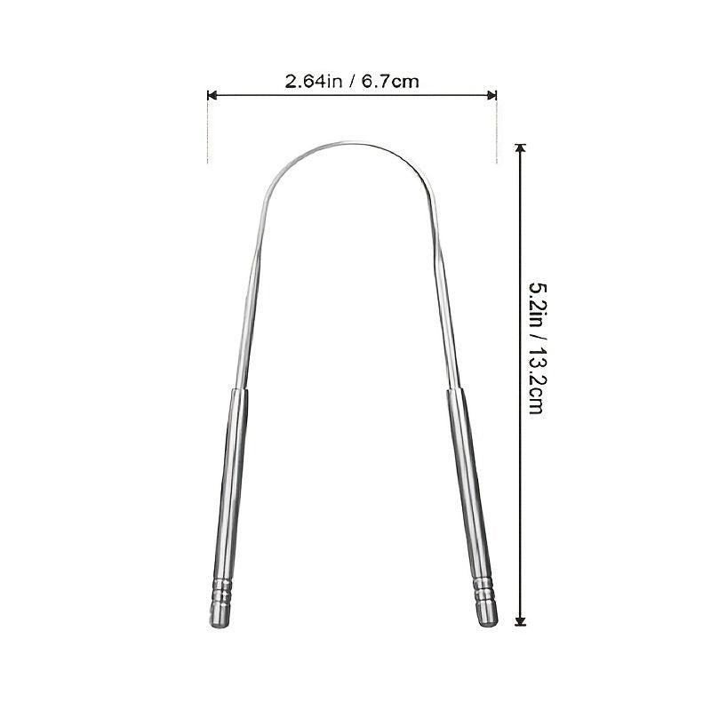 Stainless Steel Tongue Scraper Professional Oral Care Bad Breath Tool