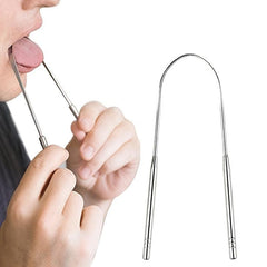 Stainless Steel Tongue Scraper Professional Oral Care Bad Breath Tool