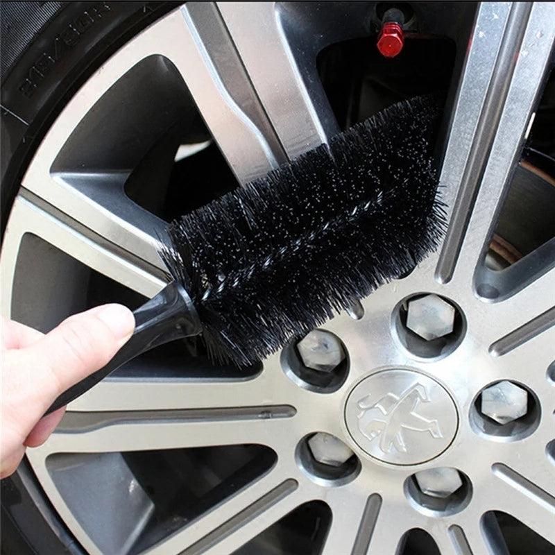 Car Wheel Brush With Handle Rim Cleaning Brush Tire Brush