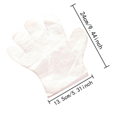 100pcs Thick Transparent Disposable Food Service Gloves