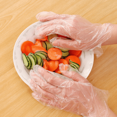 100pcs Thick Transparent Disposable Food Service Gloves