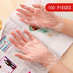 100pcs Thick Transparent Disposable Food Service Gloves