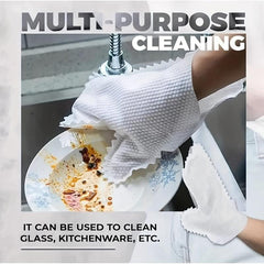 10pcs Reusable Microfiber Dust Removal Gloves for Wet and Dry Cleaning