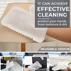 10pcs Reusable Microfiber Dust Removal Gloves for Wet and Dry Cleaning