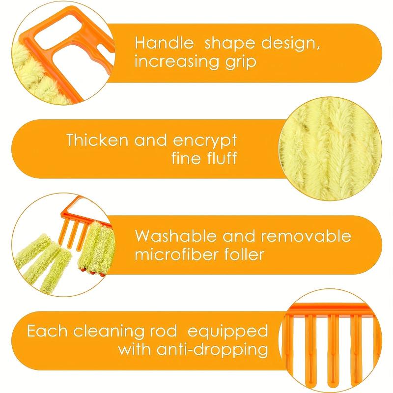 2pcs Window Cleaning Brush Dust Removal Blinds Duster