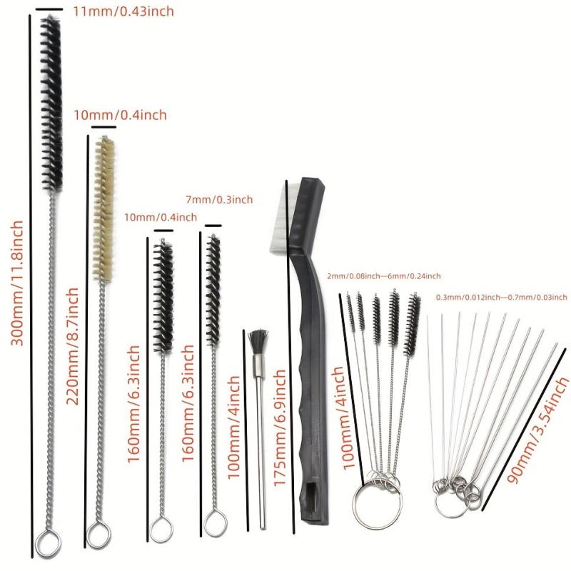 17pcs Car Paint Spray Gun Cleaning Brush Kit
