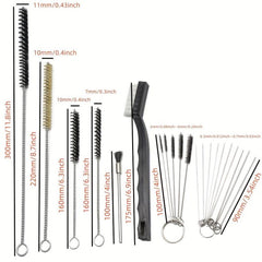 17pcs Car Paint Spray Gun Cleaning Brush Kit