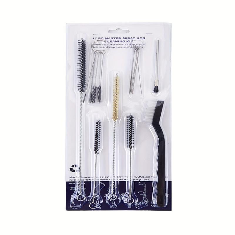 17pcs Car Paint Spray Gun Cleaning Brush Kit