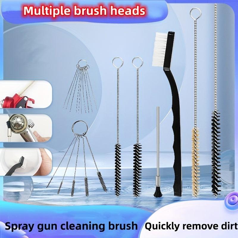 17pcs Car Paint Spray Gun Cleaning Brush Kit