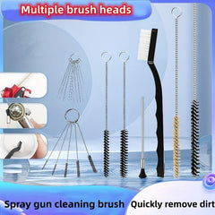 17pcs Car Paint Spray Gun Cleaning Brush Kit