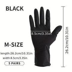 5 Pairs Reusable Hair Dye Gloves - Thick Rubber Latex for Hair Application