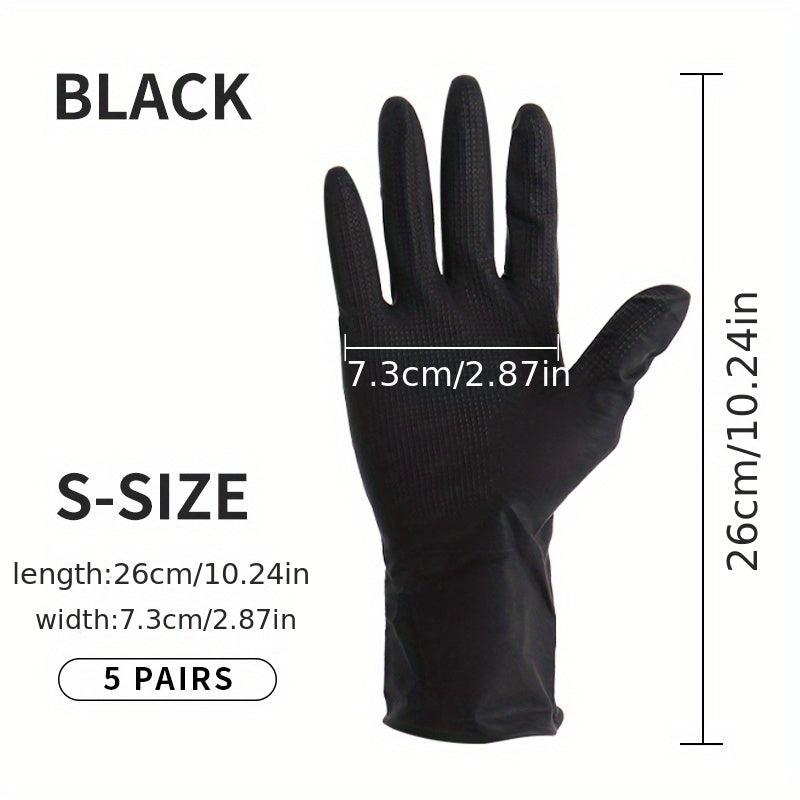 5 Pairs Reusable Hair Dye Gloves - Thick Rubber Latex for Hair Application