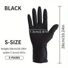 5 Pairs Reusable Hair Dye Gloves - Thick Rubber Latex for Hair Application