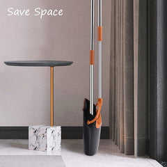 Upright Dustpan & Broom Combo Set with Self Cleaning System
