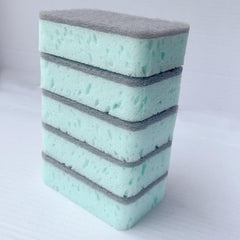 5pcs Dish Sponge Thicken Scouring Pad Cloth Rags Magic Sponges Kitchen Cleaning