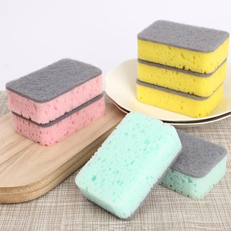 5pcs Dish Sponge Thicken Scouring Pad Cloth Rags Magic Sponges Kitchen Cleaning