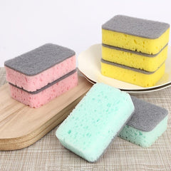 5pcs Dish Sponge Thicken Scouring Pad Cloth Rags Magic Sponges Kitchen Cleaning