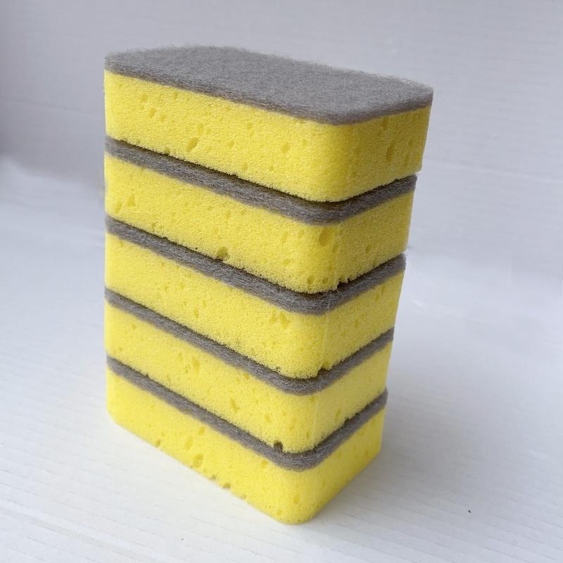 5pcs Dish Sponge Thicken Scouring Pad Cloth Rags Magic Sponges Kitchen Cleaning