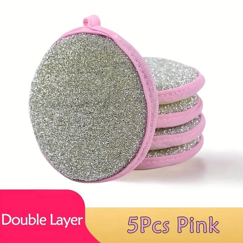 10pcs Double Sided Scouring Pad Kitchen Cleaning Sponge