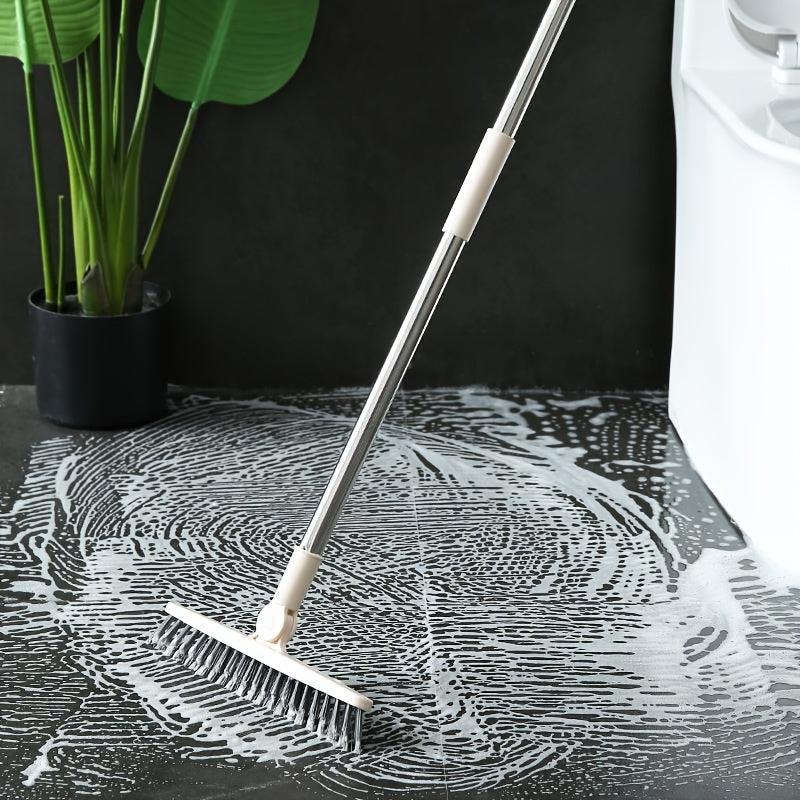 Bathroom Floor Brush Rotating Scrub Brush Hard Bristle Tub and Tile Cleaning