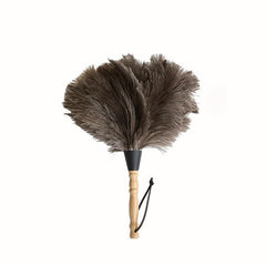 Natural Ostrich Feather Duster Wooden Handle Dust Duster Household Dusting Brush